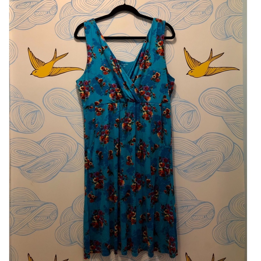 Garnet Hill Floral Jersey Dress